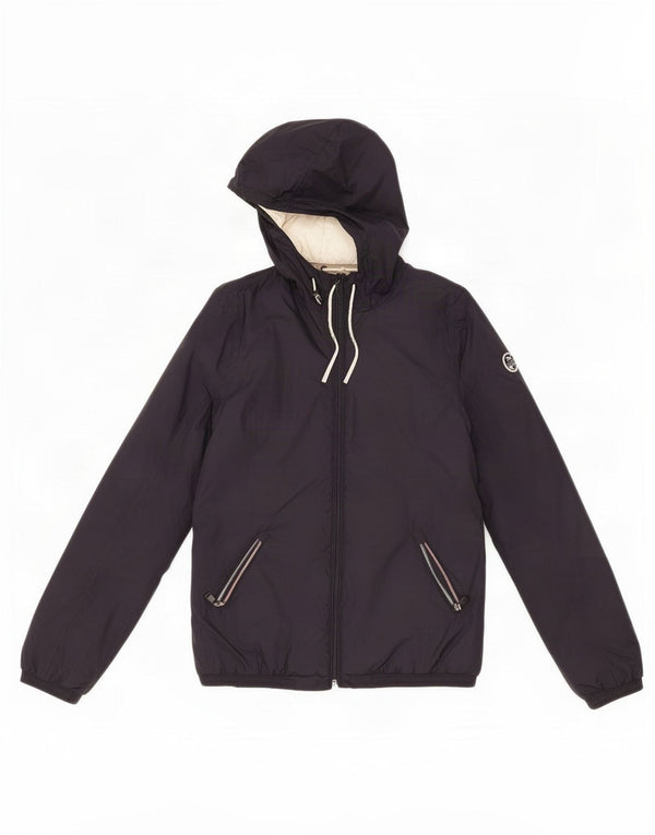 North Sails Womens Hooded Padded Jacket UK 12 Medium Navy Blue Polyamide