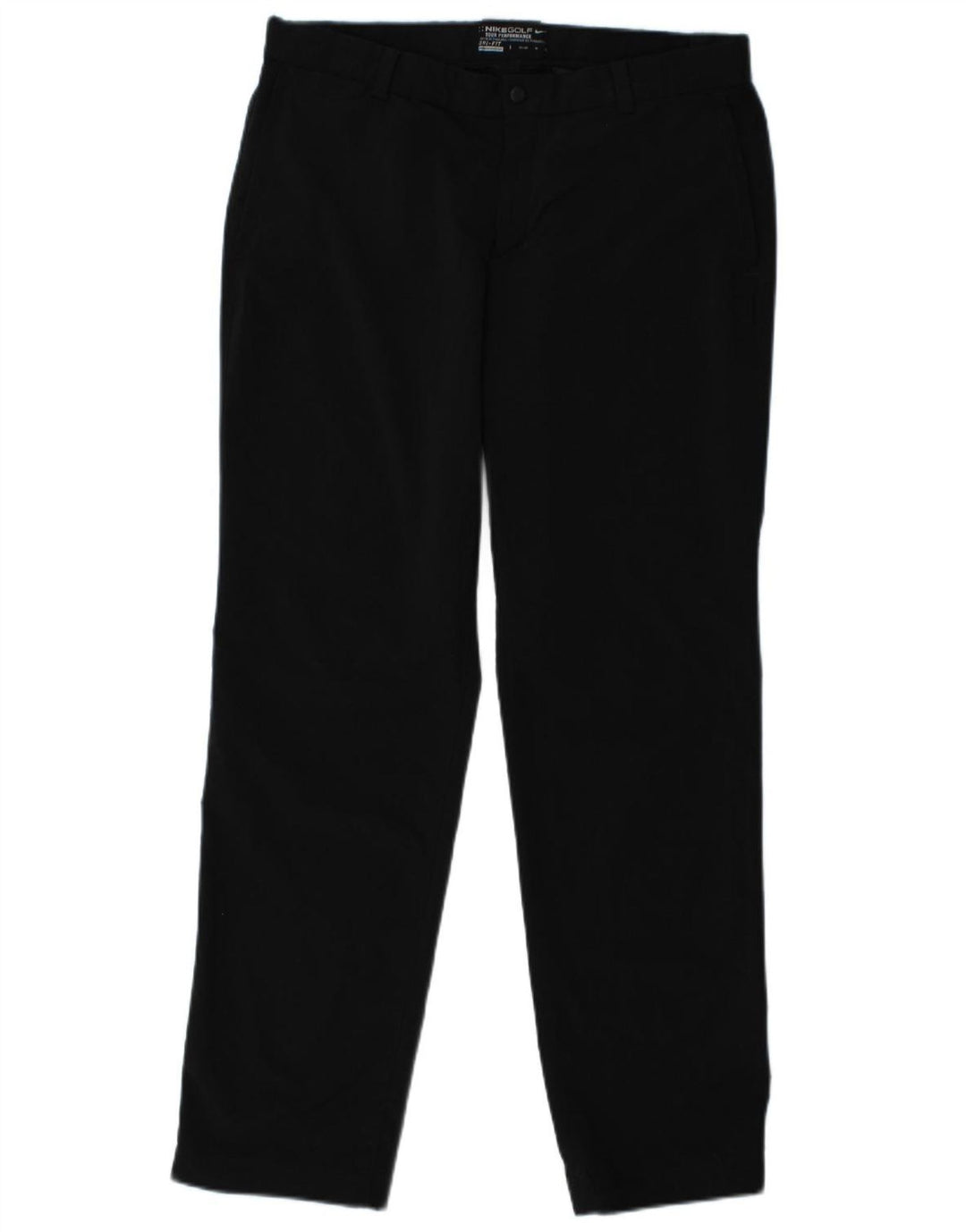 NIKE Mens Dri Fit Straight Chino Trousers W33 L32 Black Polyester