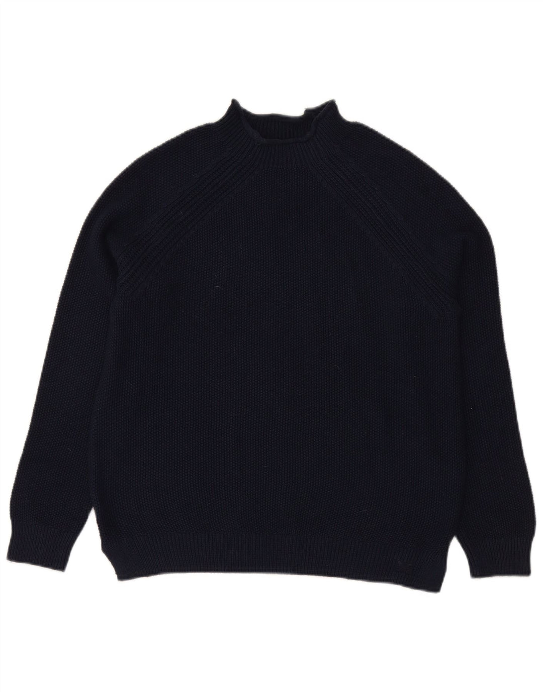 CREW CLOTHING Womens Turtle Neck Jumper Sweater UK 12 Medium Navy Blue