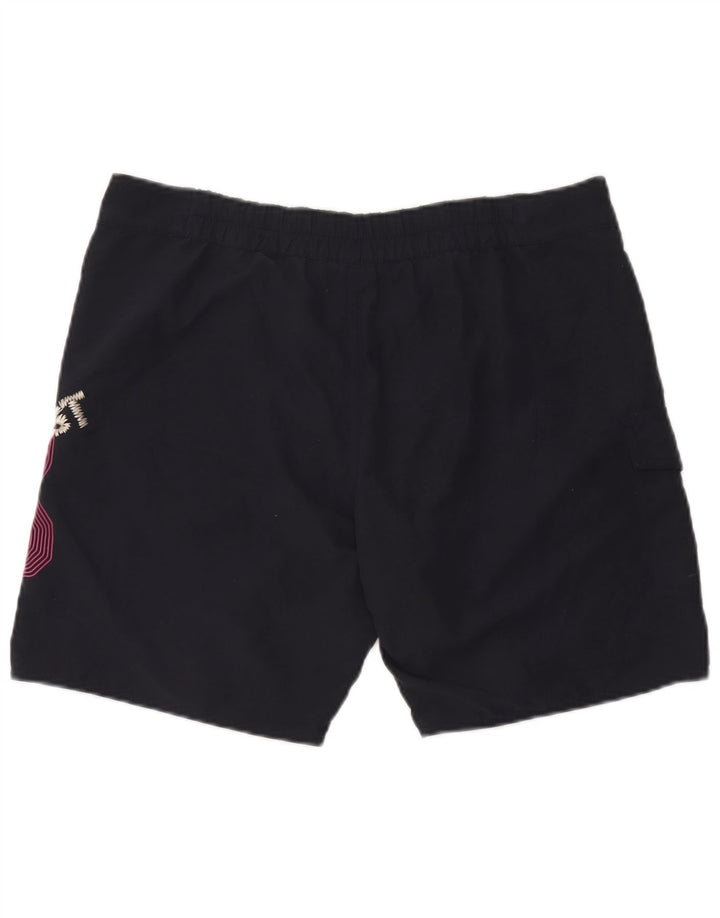 Coast Mens Graphic Swimming Shorts Large  Navy Blue Polyester