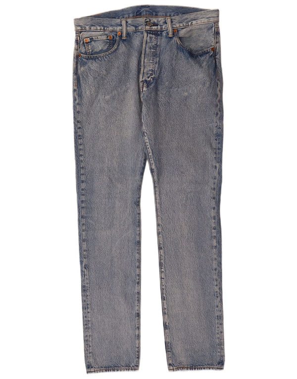 Levi's Mens 501 Straight Jeans W34 L34 Blue Cotton
