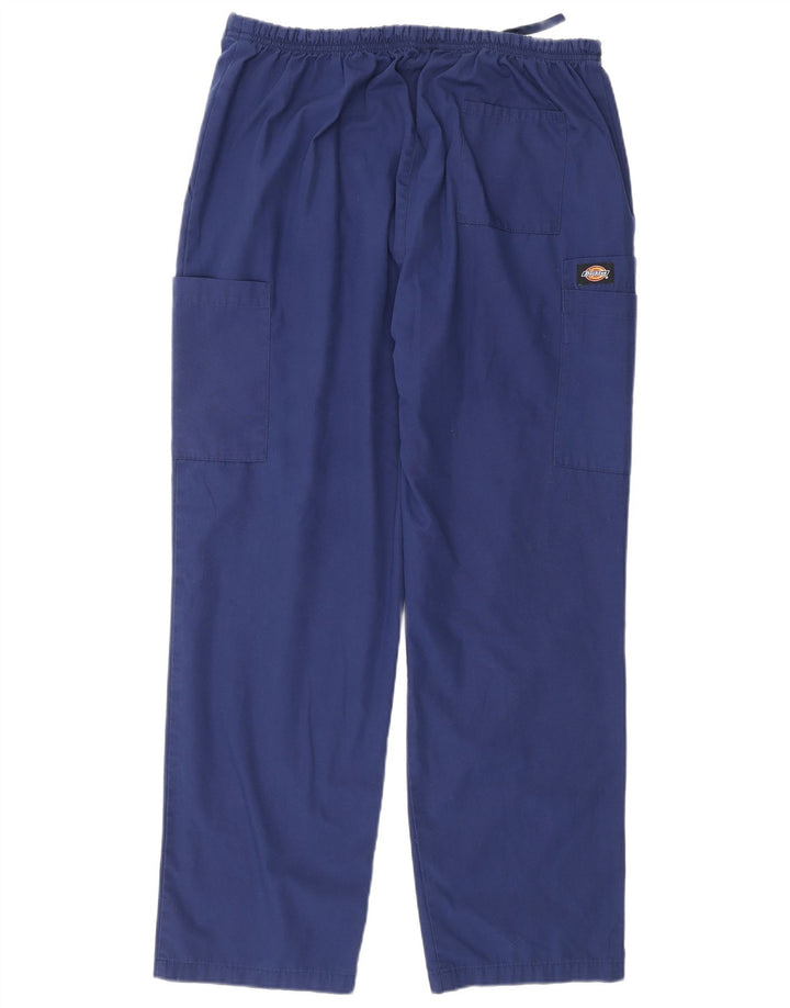 Dickies Mens Regular Cargo Trousers Large W34 L30 Navy Blue Polyester