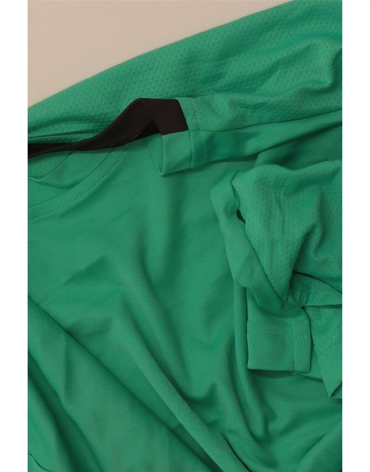 ADIDAS Mens Climacool T-Shirt Top Medium Green Colourblock
