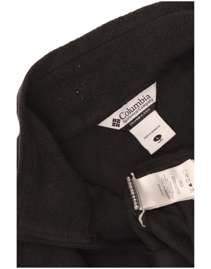Columbia Mens Mizzou Fleece Jacket UK 40 Large Black Polyester