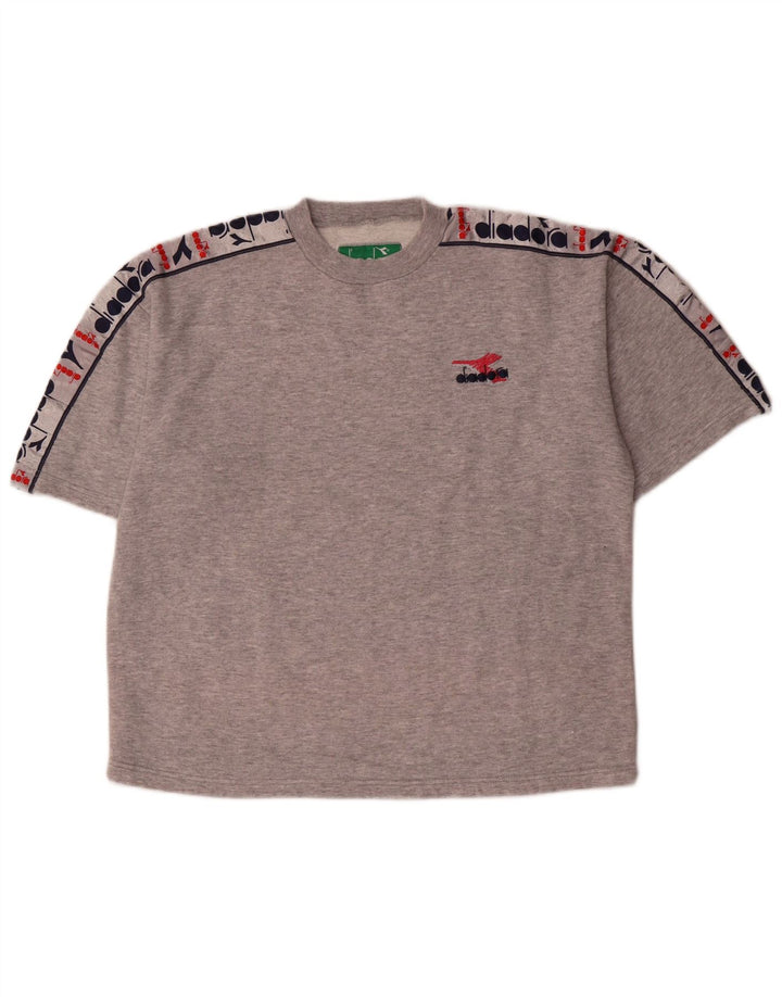 Diadora Mens Graphic T-Shirt Top Medium Grey