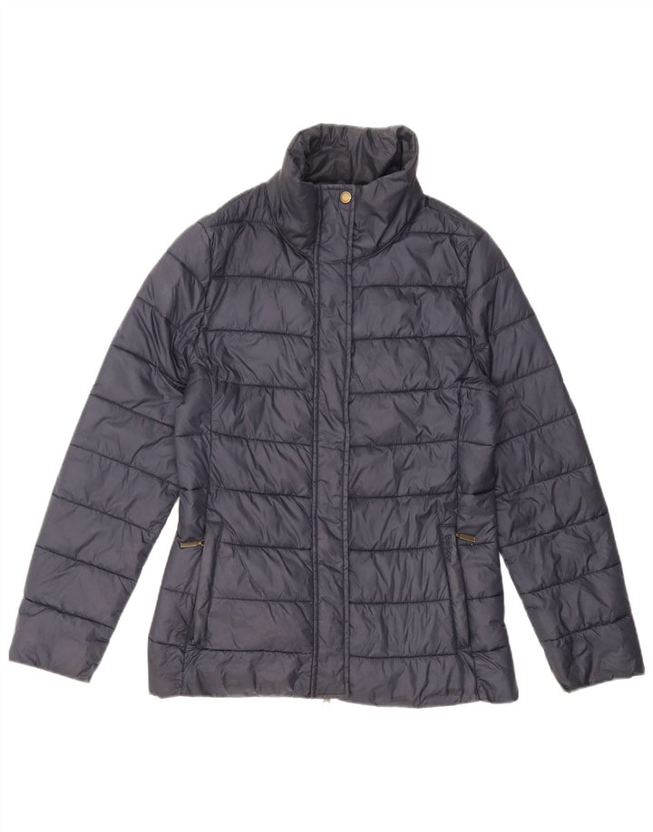 BARBOUR Womens Padded Jacket UK 10 Small Navy Blue Polyamide