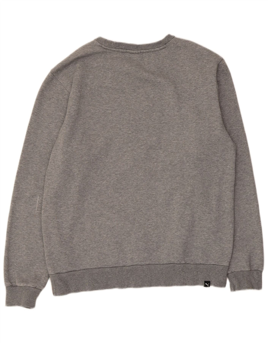 Puma Mens Graphic Sweatshirt Jumper Medium Grey Flecked Cotton