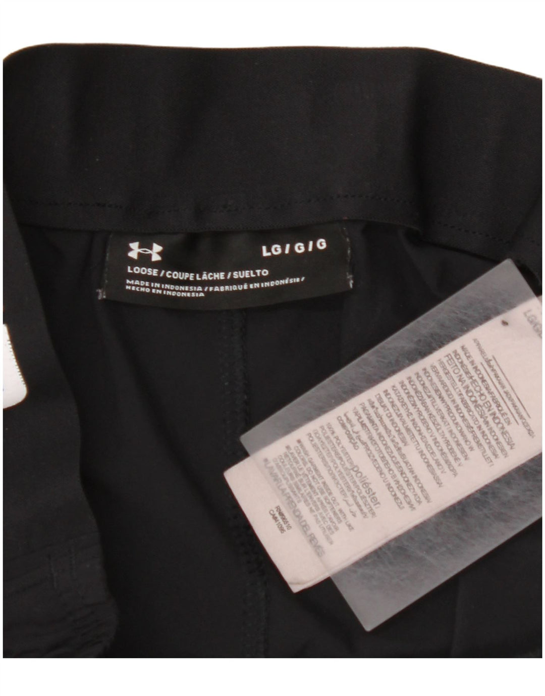 UNDER ARMOUR Mens Graphic Sport Shorts Large  Black Polyester