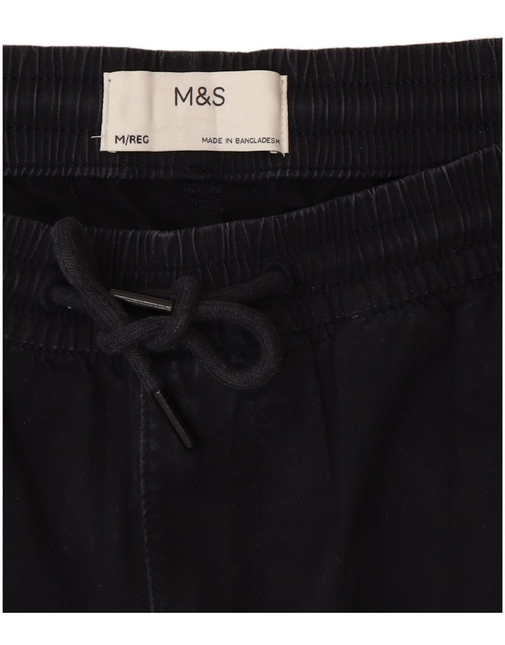 Marks & Spencer Mens Straight Chino Trousers Medium W32 L29 Navy Blue