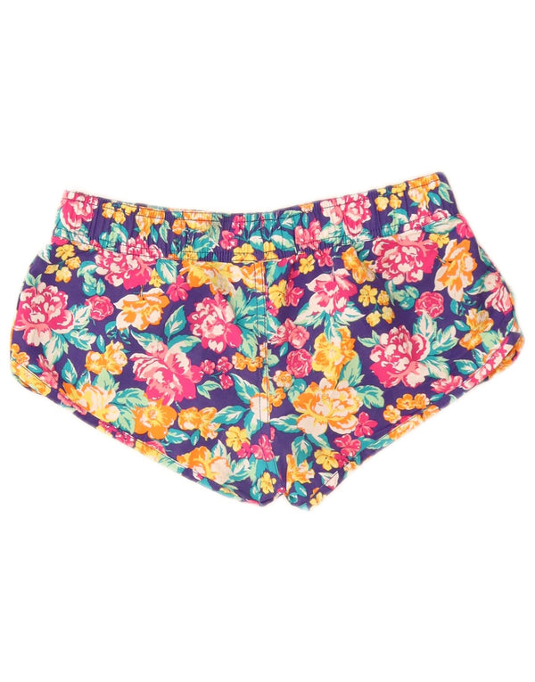 BENETTON Womens Hot Pants W26 Small Multicoloured Floral