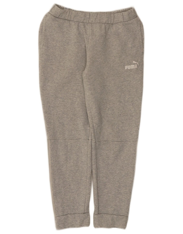 Puma Womens Graphic Tracksuit Trousers Joggers UK 6 XS Grey Flecked