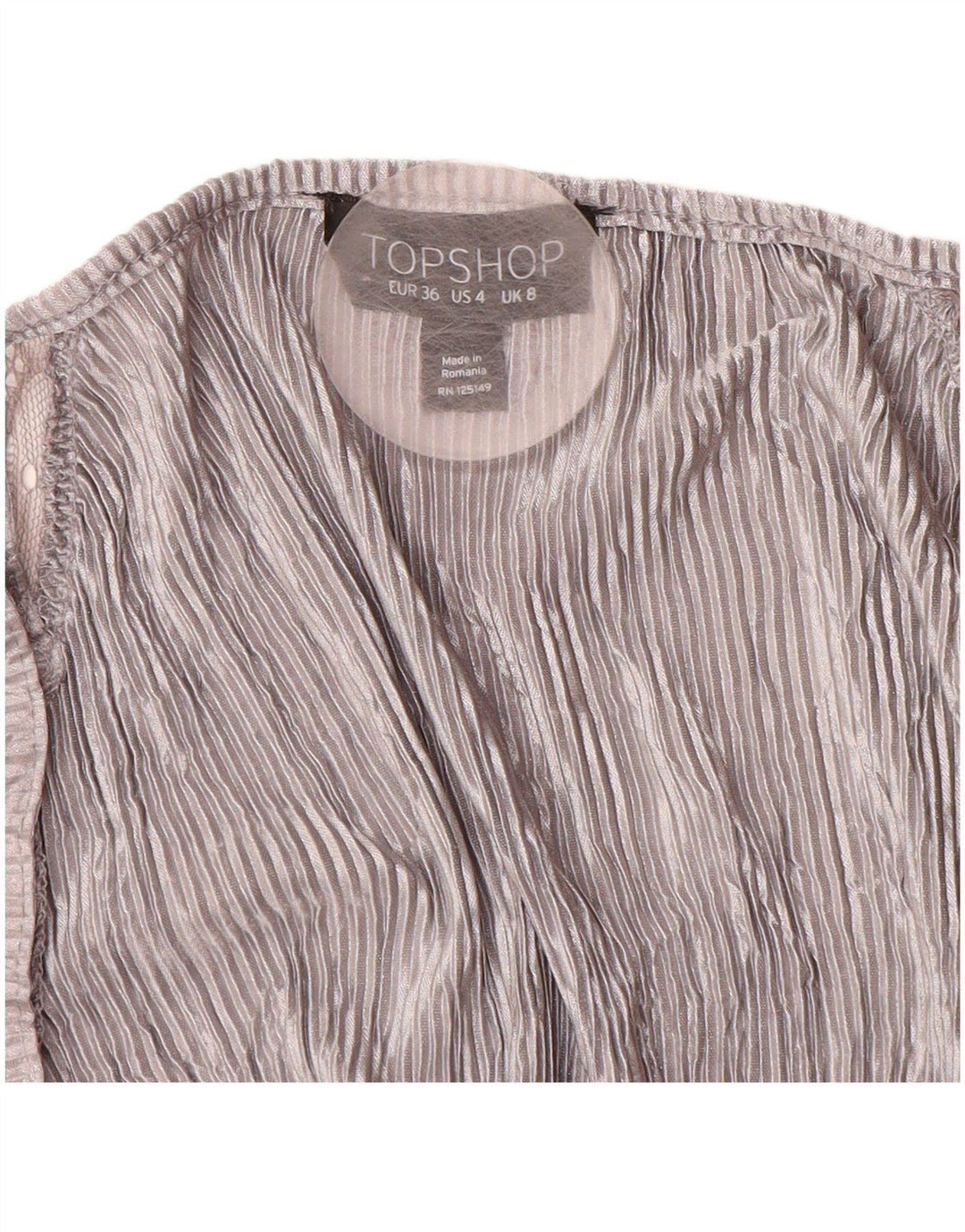 TOPSHOP Womens Off Shoulder Dress UK 8 Small Grey Polyester