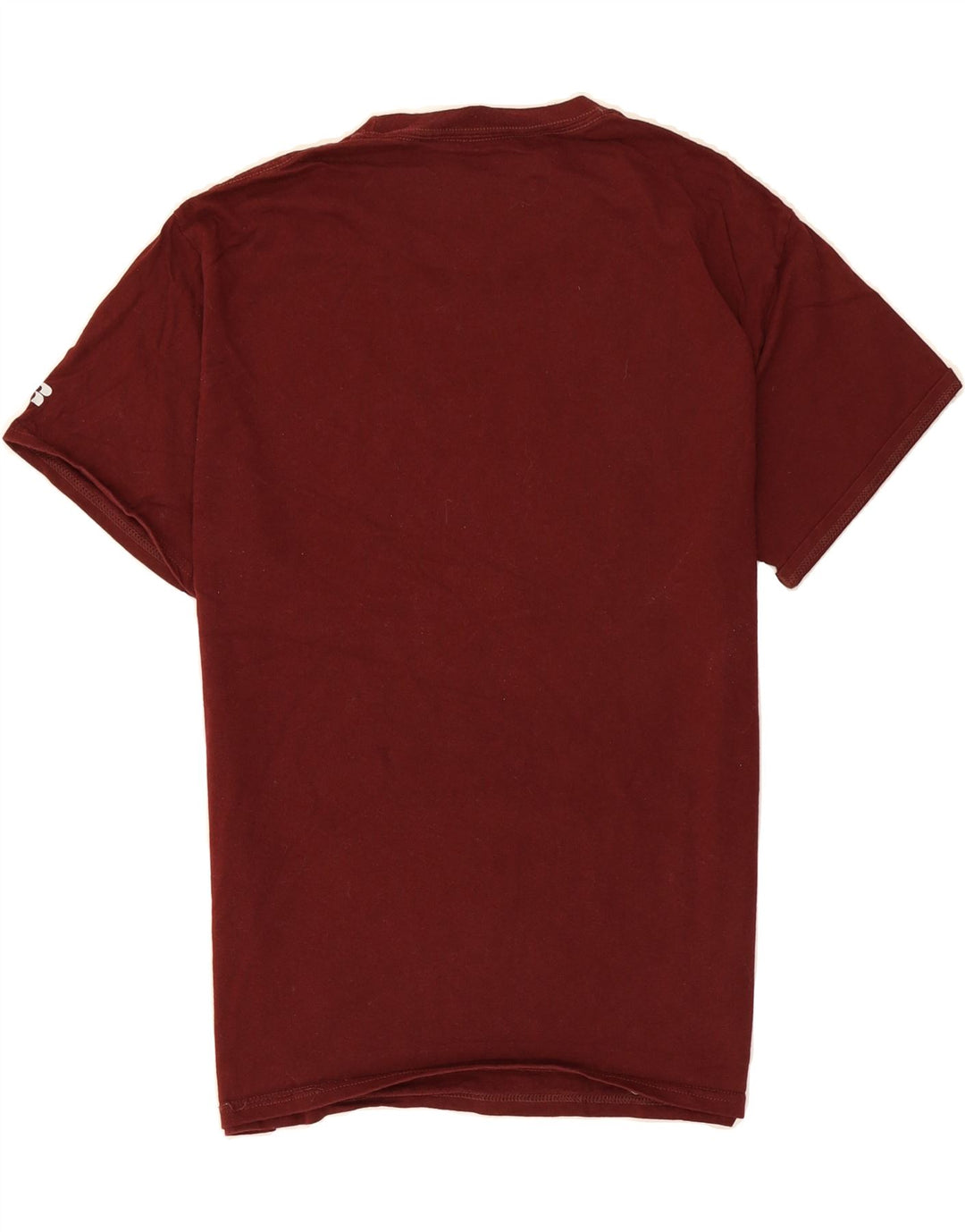 RUSSELL ATHLETIC Mens Graphic T-Shirt Top Medium Maroon Cotton Vintage Russell Athletic and Second-Hand Russell Athletic from Messina Hembry 