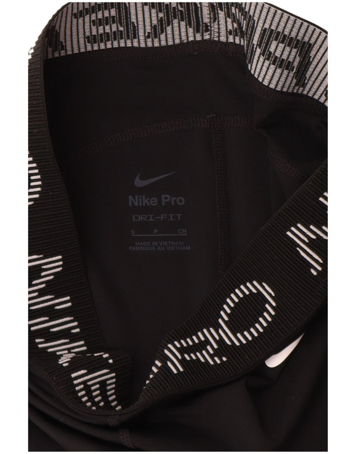 Nike Womens Dri Fit Graphic Leggings UK 10 Small  Black