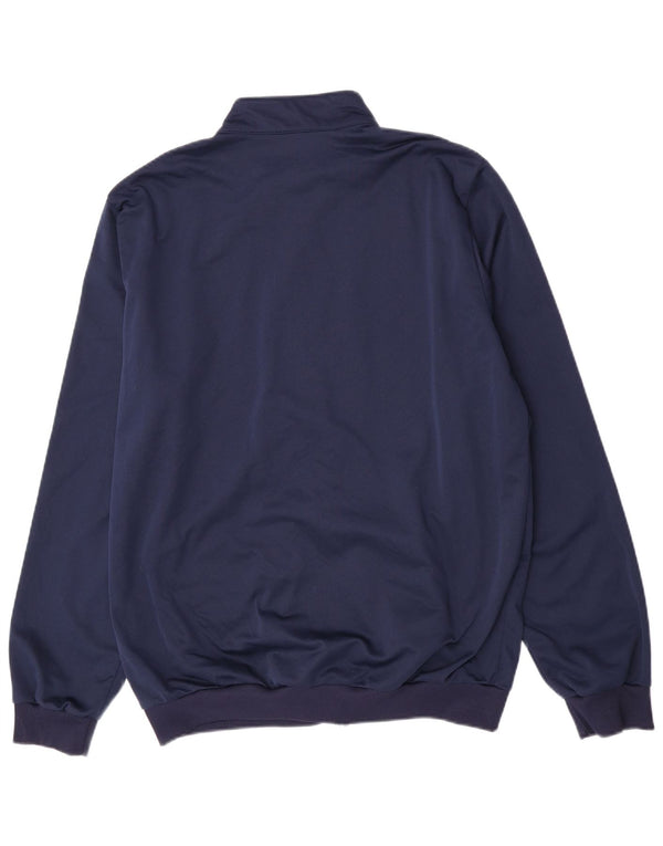 Errea Mens Tracksuit Top Jacket Large Navy Blue Colourblock