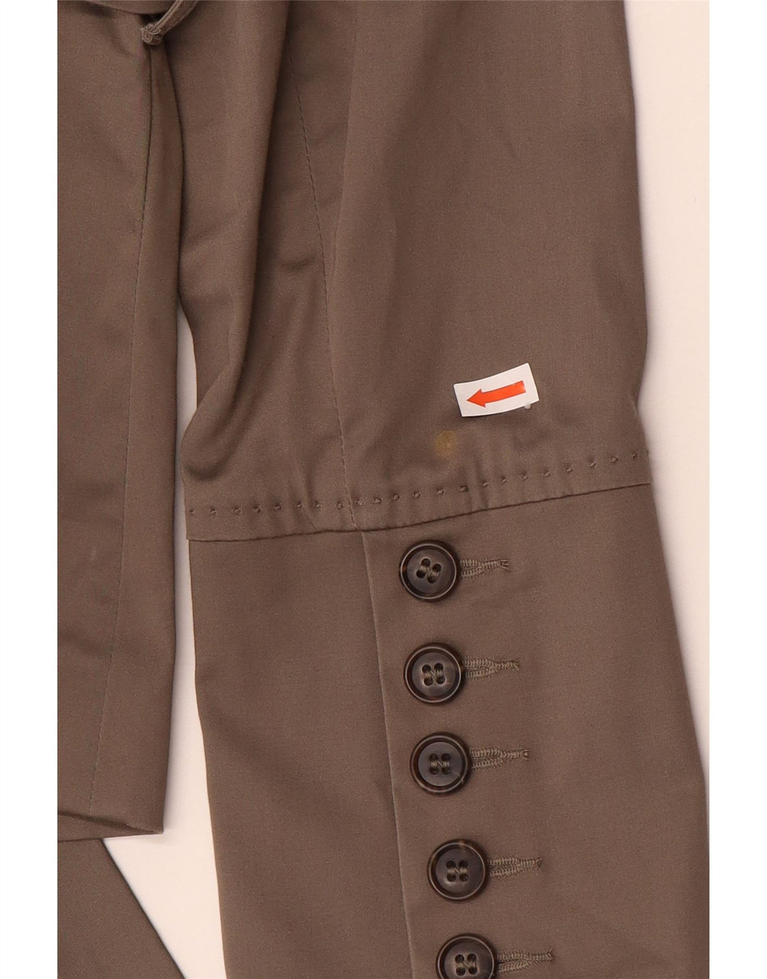 Armani Jeans Womens 3 Button Blazer Jacket EU 44 XL Brown Cotton