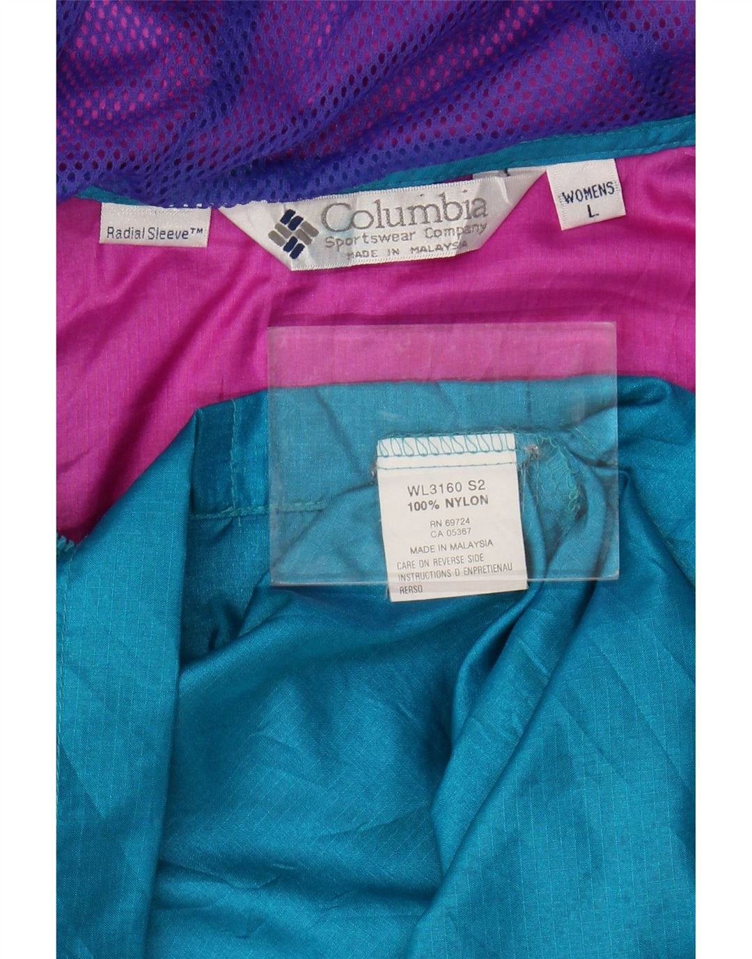 COLUMBIA Womens Oversized Anorak Jacket UK 16 Large Turquoise Colourblock