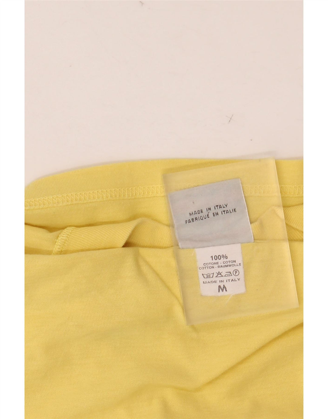 GOOSE & GANDER Mens Graphic T-Shirt Top Medium Yellow Cotton