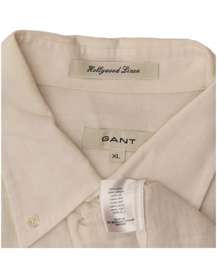 Gant Mens Shirt XL White Linen