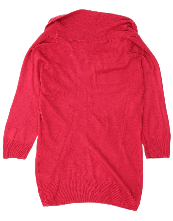 MARKS & SPENCER Womens Roll Neck Jumper Sweater UK 10 Small Pink