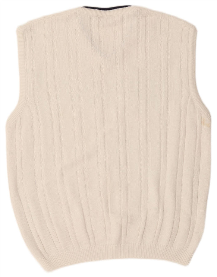 Lacoste Mens Vest Tank Top Size 6 XL White Cotton