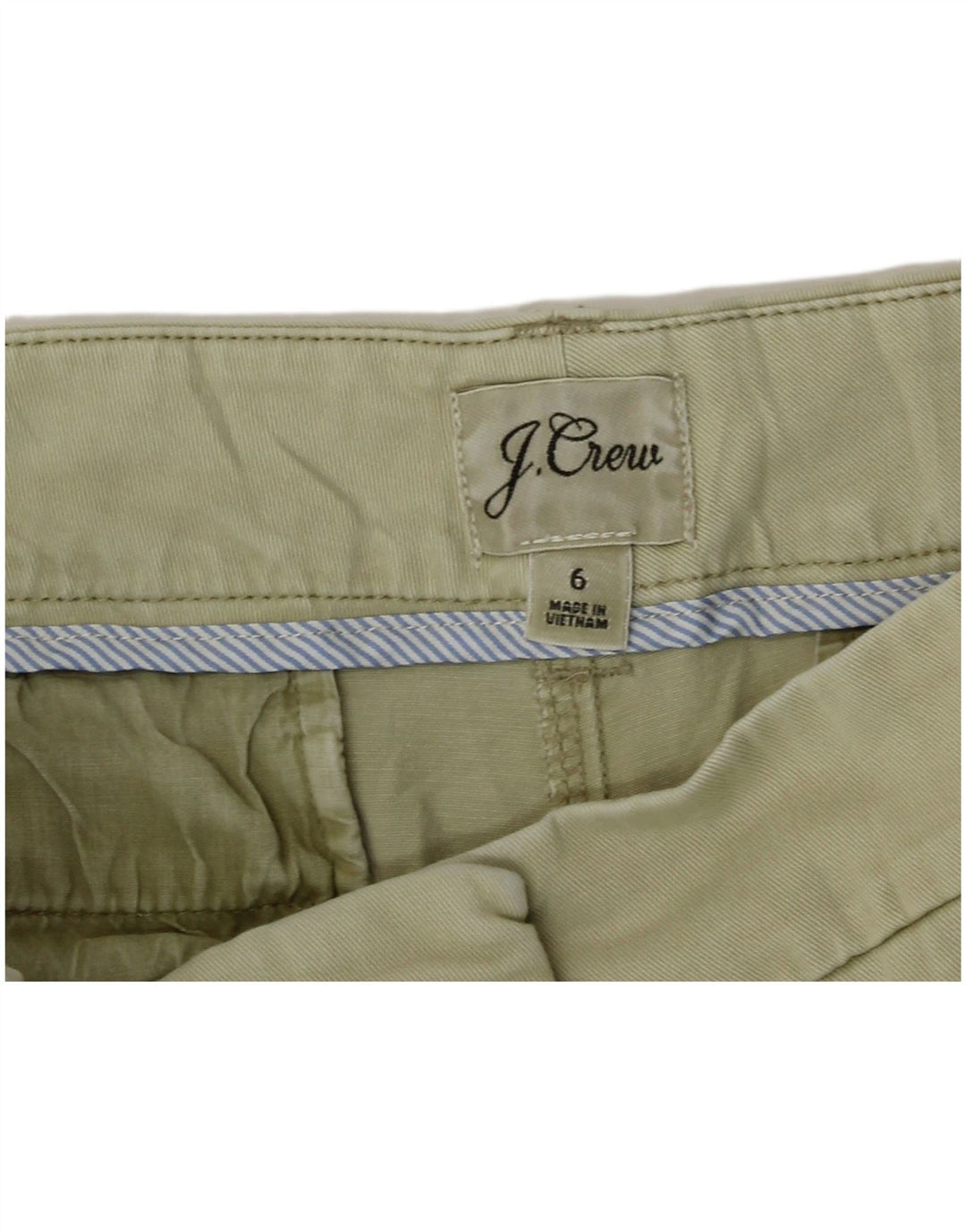 J. Crew Womens Chino Shorts US 6 Medium W30 Khaki Cotton