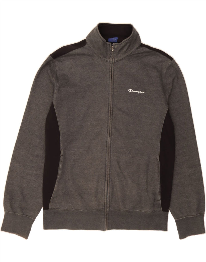 CHAMPION Mens Tracksuit Top Jacket XL Grey Colourblock Cotton Vintage Champion and Second-Hand Champion from Messina Hembry 