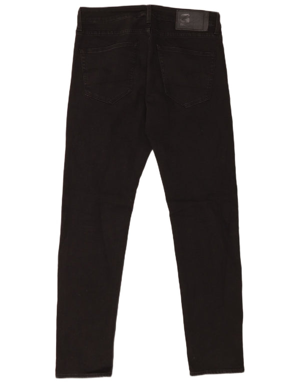 G-Star Mens Slim Straight Jeans W31 L32 Black Cotton