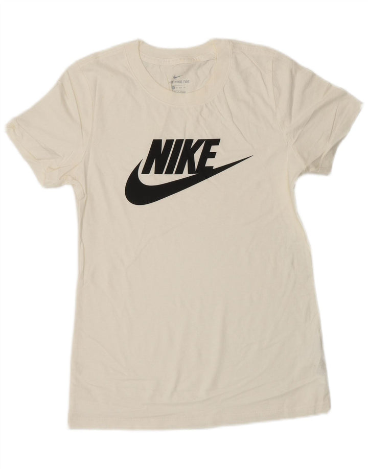 NIKE Womens Graphic T-Shirt Top UK 6 XS White