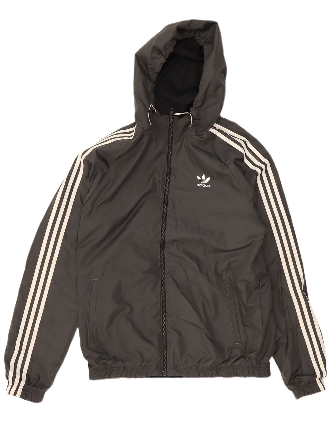 ADIDAS Mens Graphic Reversible Jacket UK 38 Medium Black Colourblock