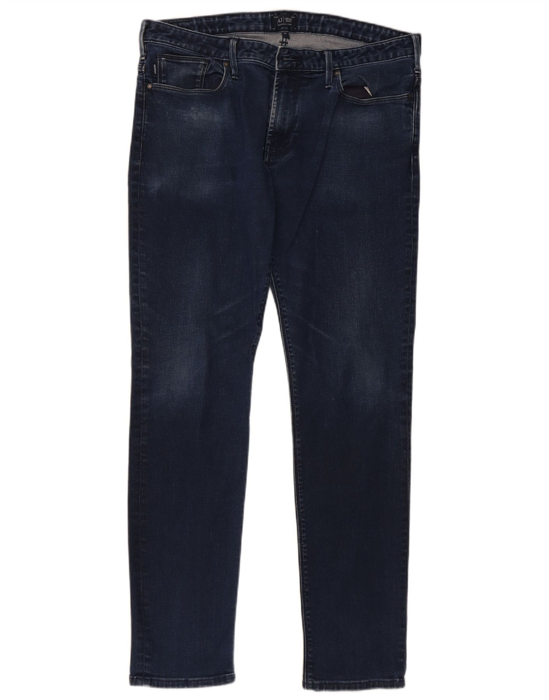 Armani Mens Slim Jeans W34 L31 Navy Blue Cotton