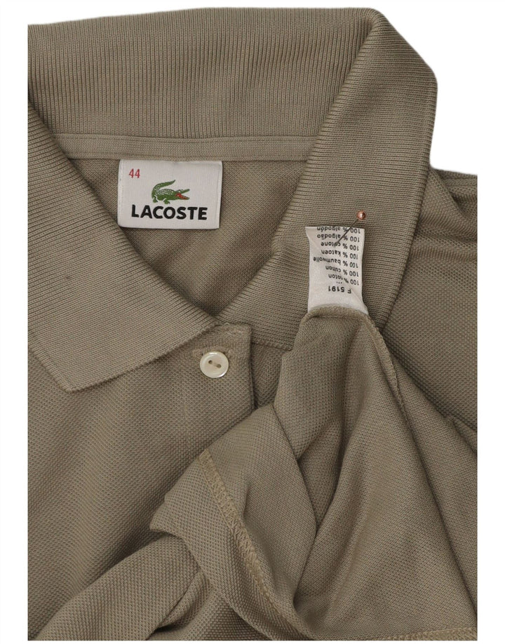 LACOSTE Womens Polo Shirt Size 44 Large Grey Cotton