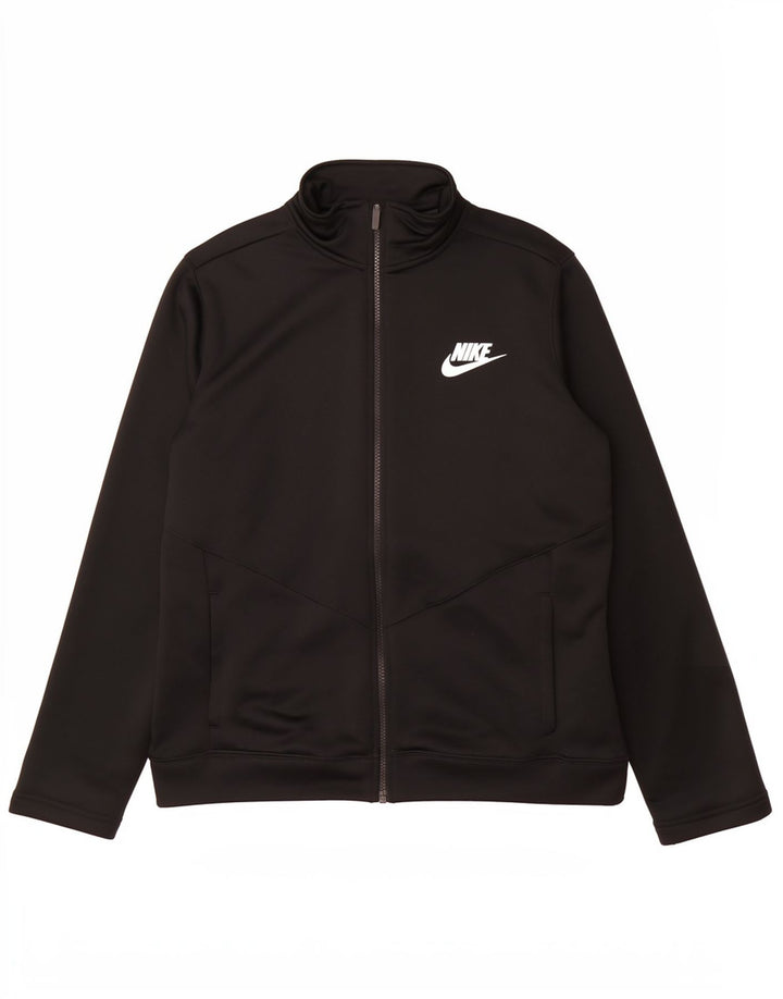Nike Boys Tracksuit Top Jacket 13-14 Years XL Black Polyester