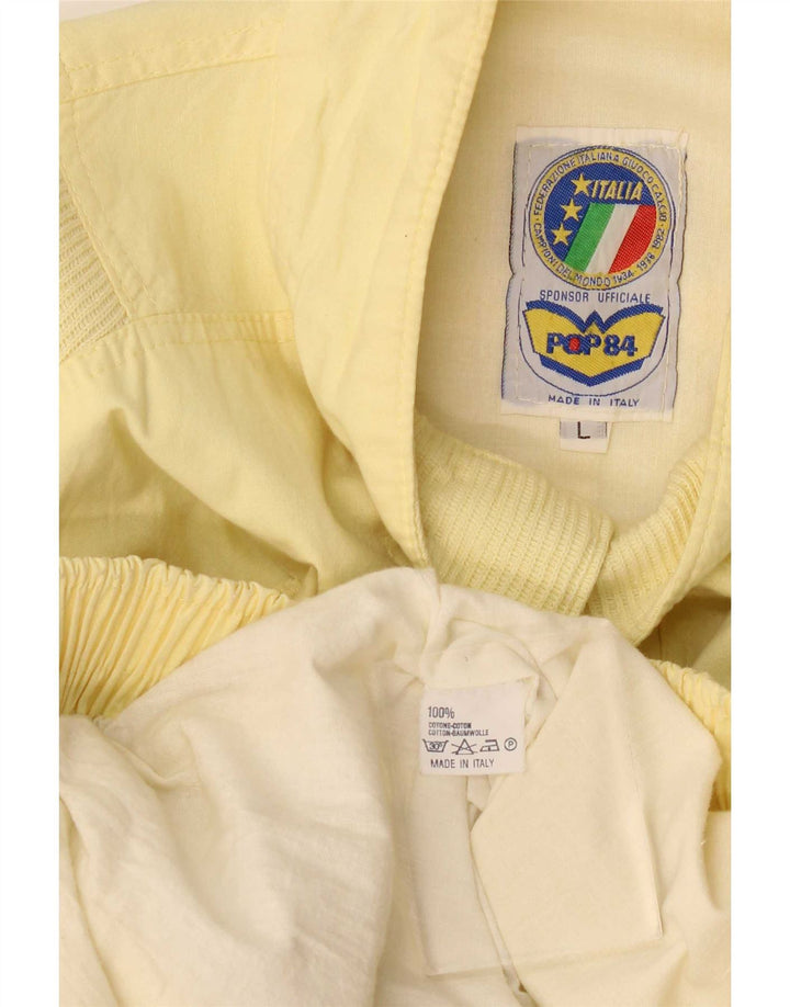 POP 84 Mens Bomber Jacket UK 40 Large Yellow Cotton