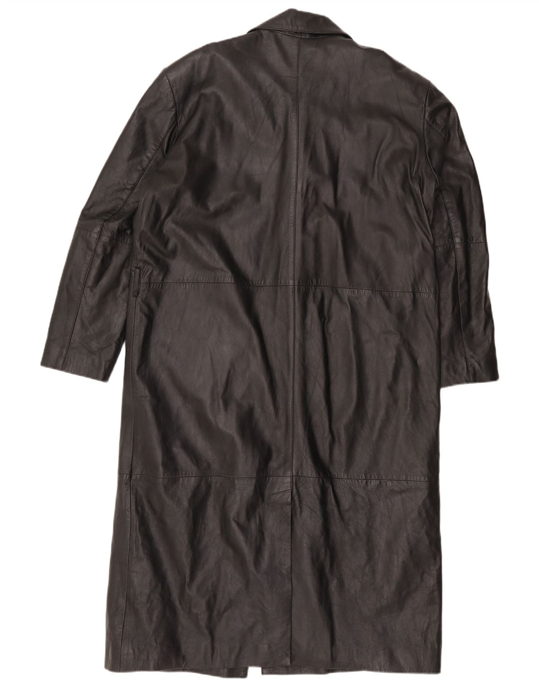 Mens Leather Coat EU 50 Large Black Leather