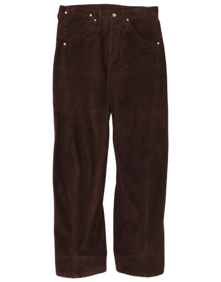 LEVI'S Mens Straight Corduroy Trousers W33 L32 Brown Polyester