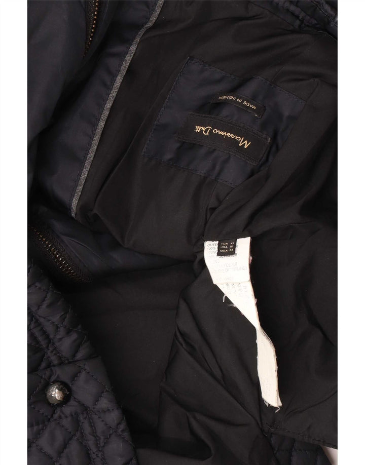 Massimo Dutti Womens Quilted Gilet UK 18 XL Black Polyester