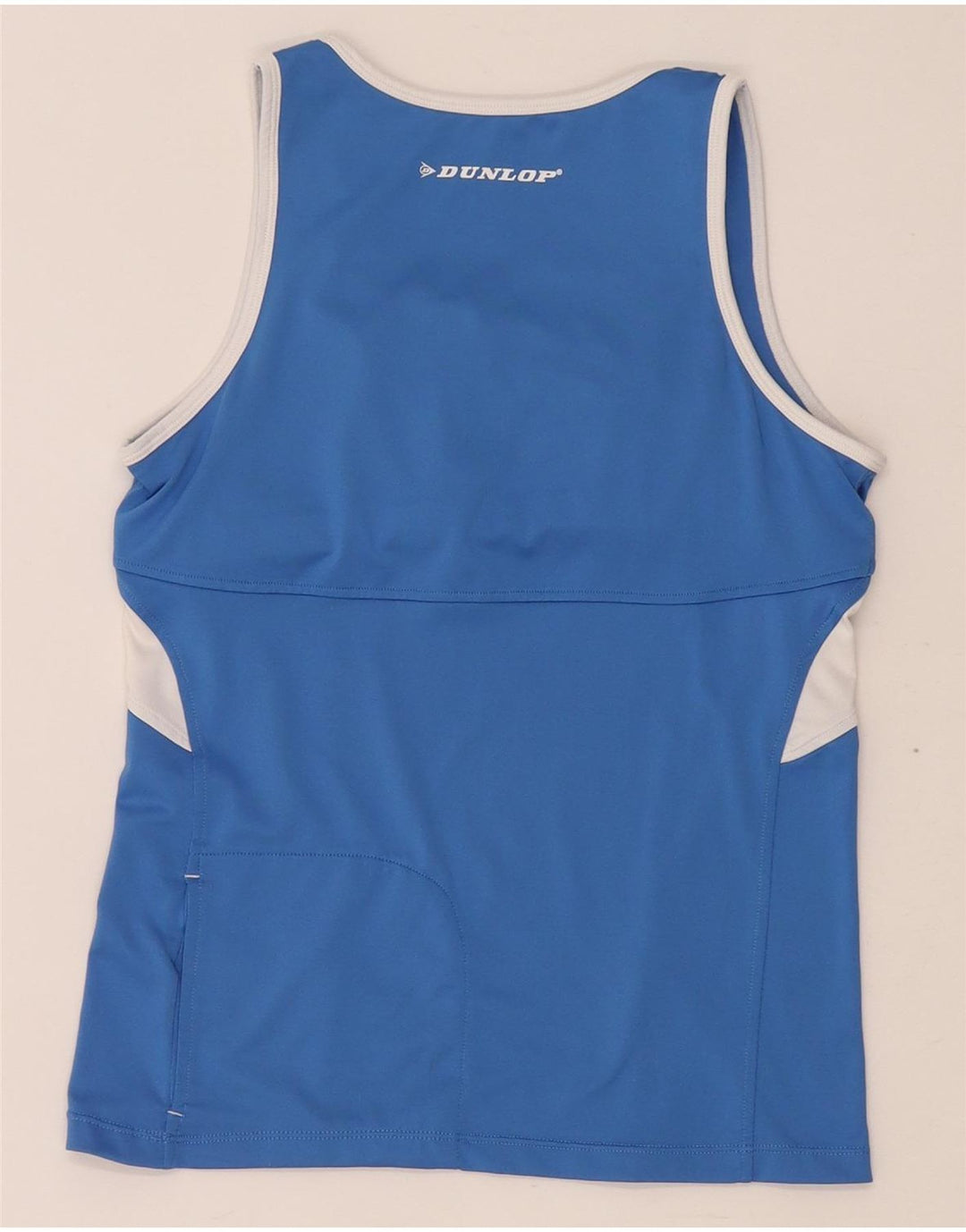 Dunlop Womens Vest Top UK 12 Medium Blue Colourblock Polyester