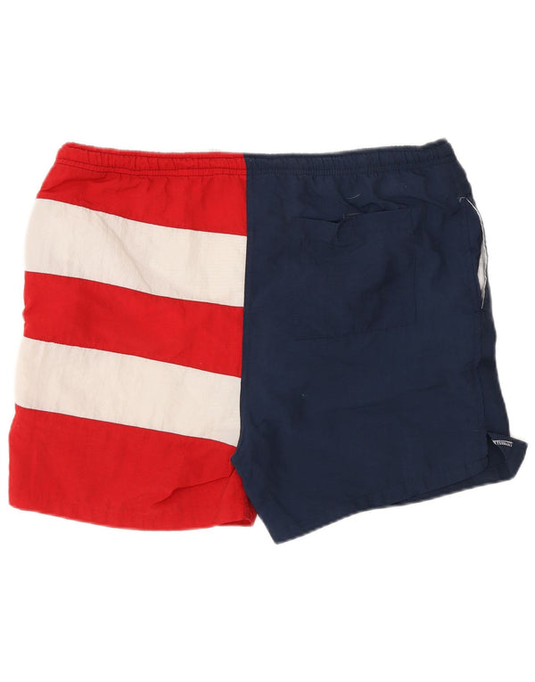 Vintage Mens Graphic Swimming Shorts Medium Multicoloured Colourblock Nylon
