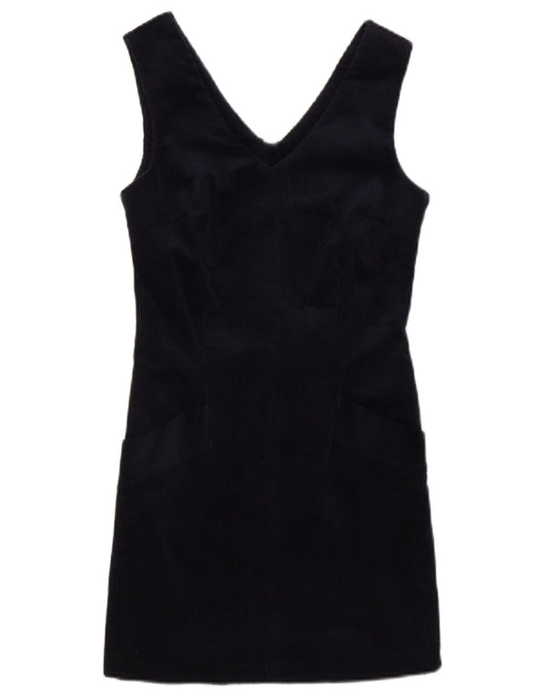 Jack Wills Womens Sleeveless Corduroy Sheath Dress UK 6 XS Navy Blue Cotton
