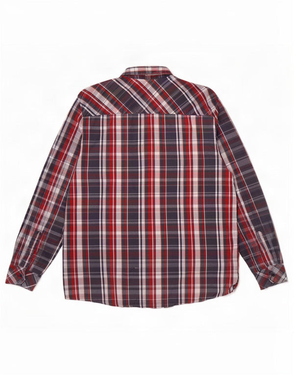 Mustang Mens Regular Fit Shirt Large Blue Check Cotton