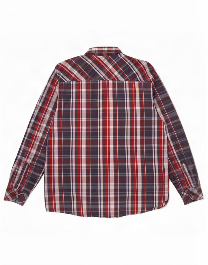 Mustang Mens Regular Fit Shirt Large Blue Check Cotton