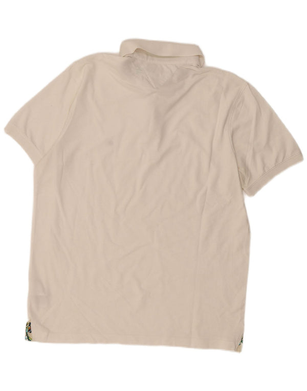 Tommy Hilfiger Mens Slim Fit Polo Shirt 2XL White Cotton