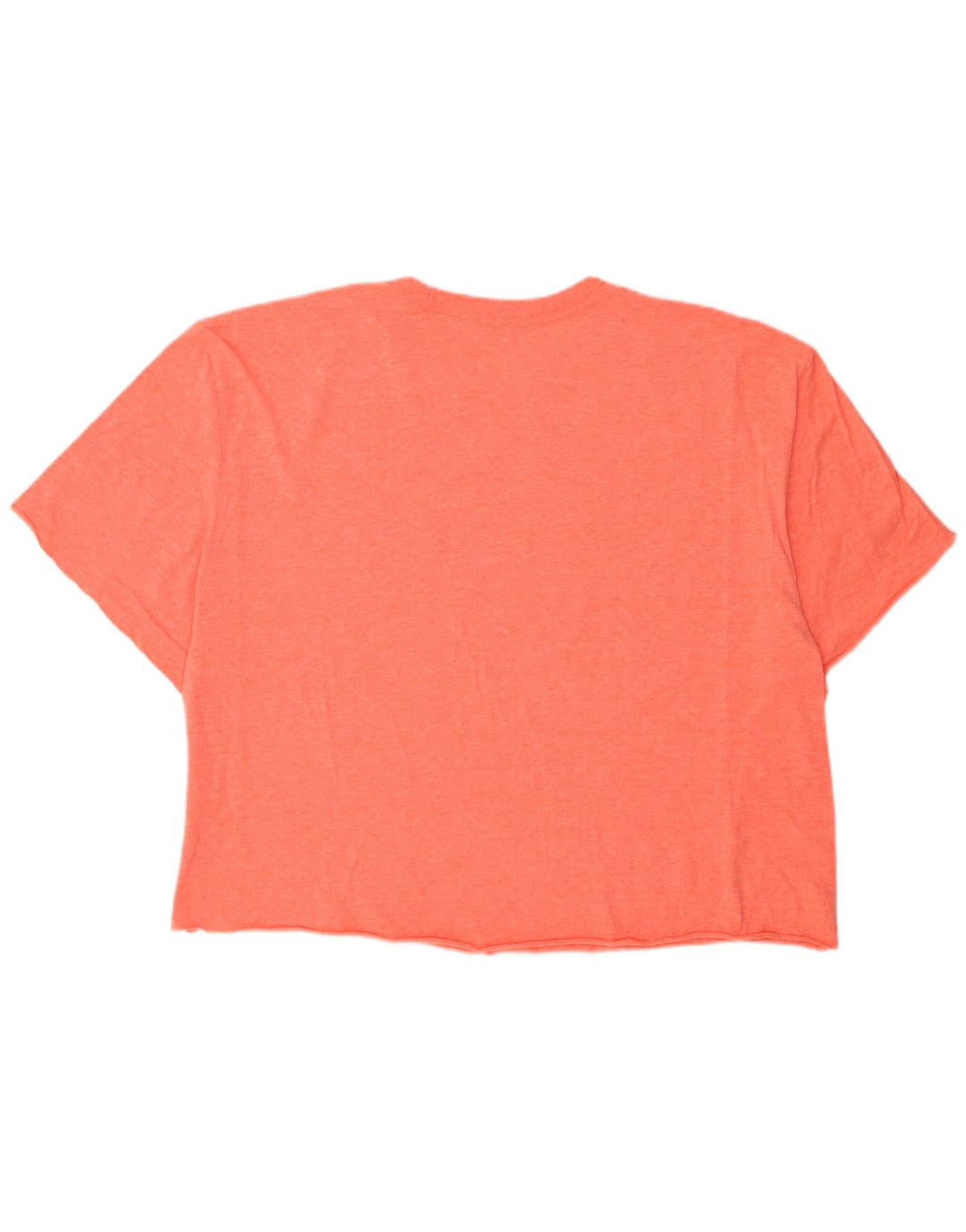 CHAMPION Womens Crop Graphic T-Shirt Top UK 20 2XL Orange Flecked