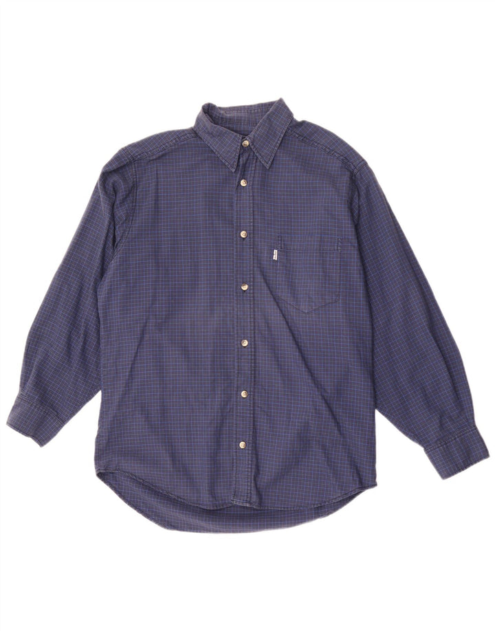 Levi's Mens Checked  Shirt Medium Blue Check Cotton