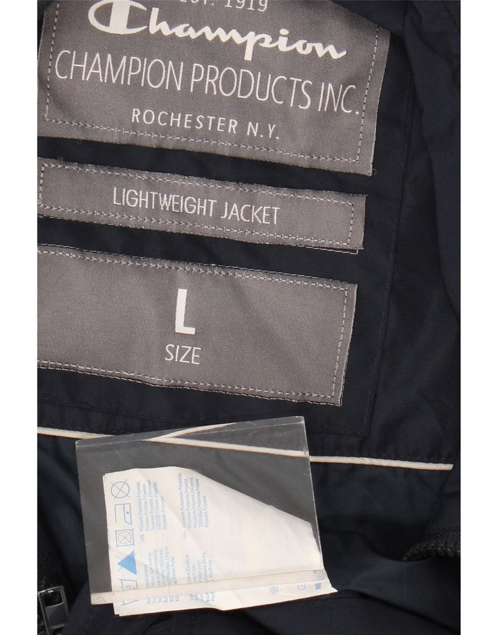 CHAMPION Mens Utility Jacket UK 40 Large Navy Blue Polyester