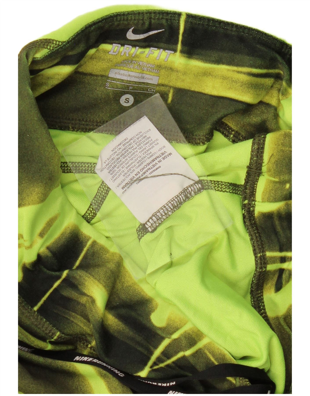 Nike Womens Dri Fit Tracksuit Trousers UK 8 Small  Green Check Polyester