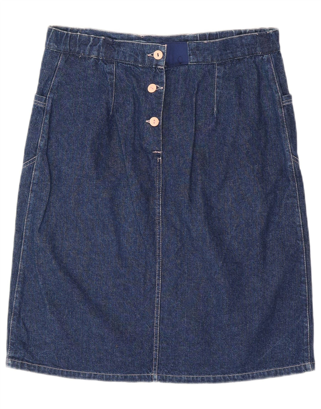 VINTAGE Womens Denim Skirt W30 Medium  Navy Blue