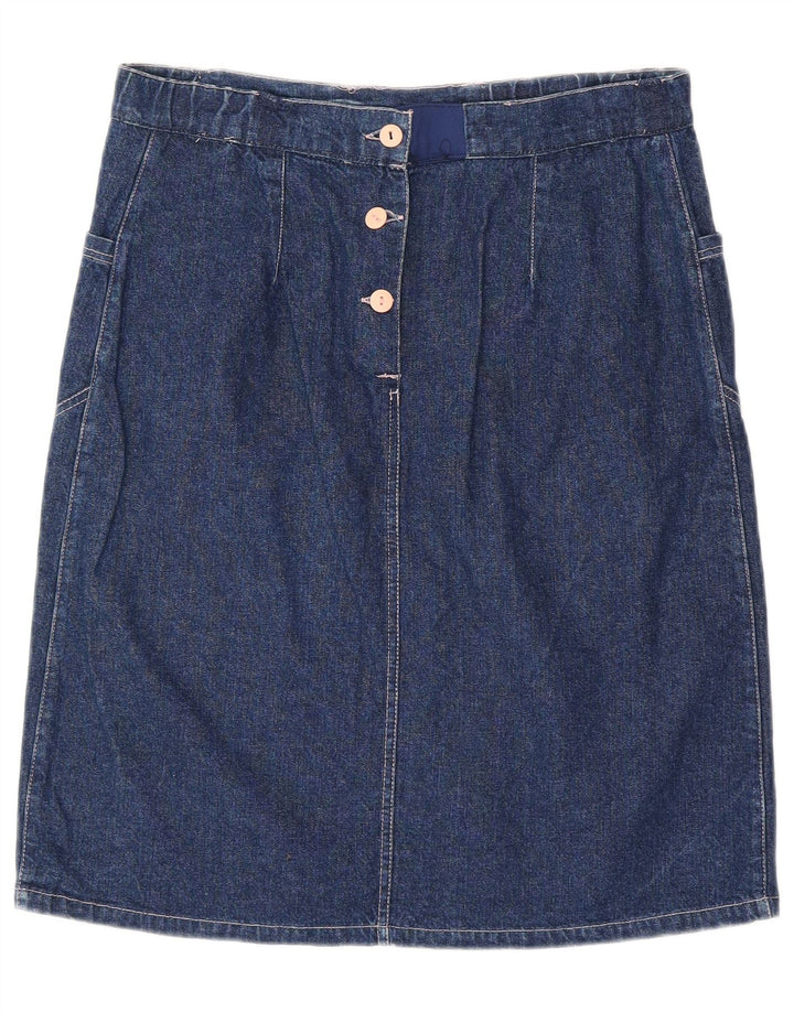 VINTAGE Womens Denim Skirt W30 Medium  Navy Blue