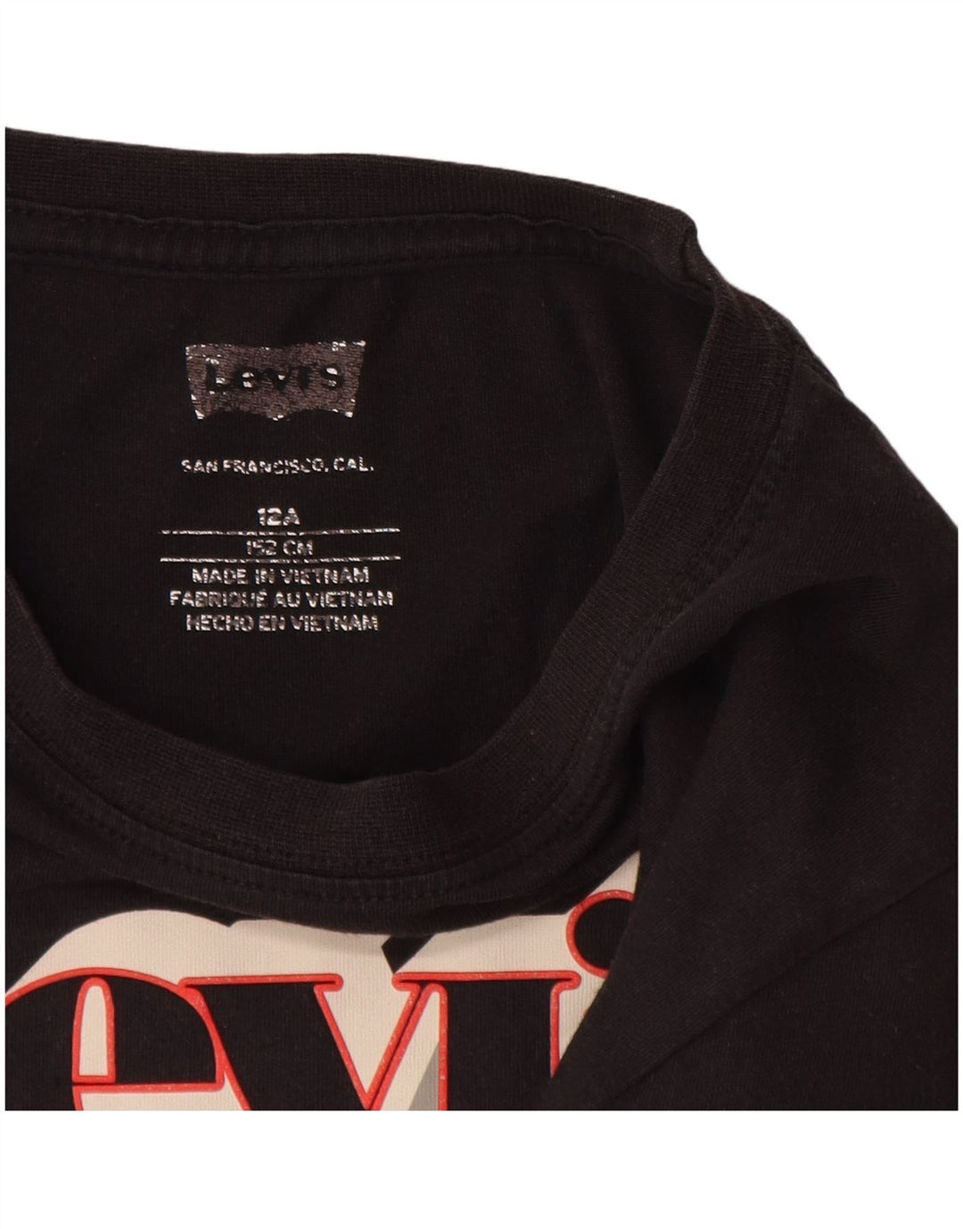 LEVI'S Boys Graphic T-Shirt Top 11-12 Years Navy Blue